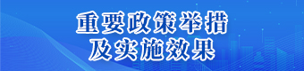 重要政策舉措及實施效果